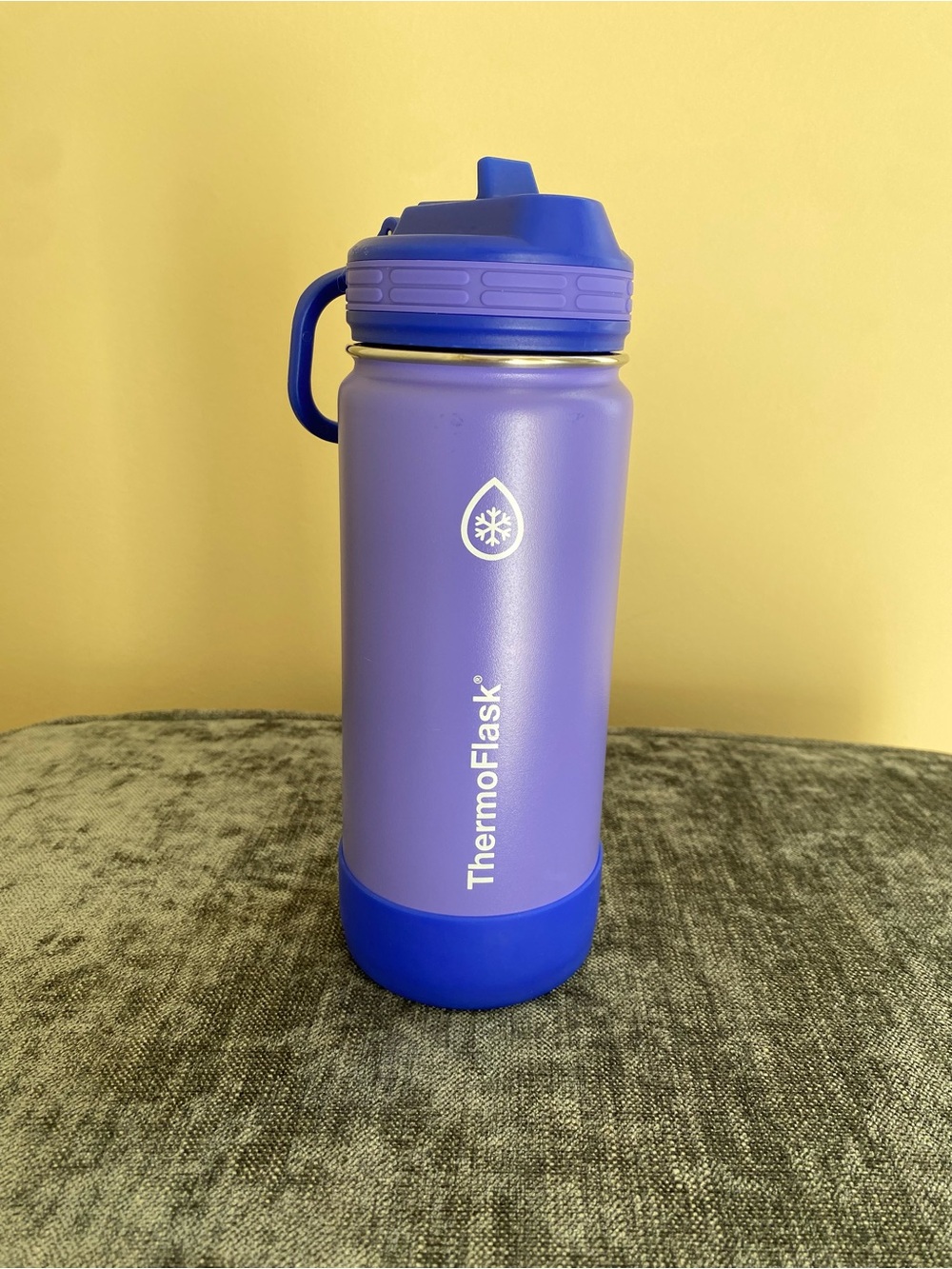 ThermoFlask Kids 16 oz Purple Insulated Water Bottle with Straw